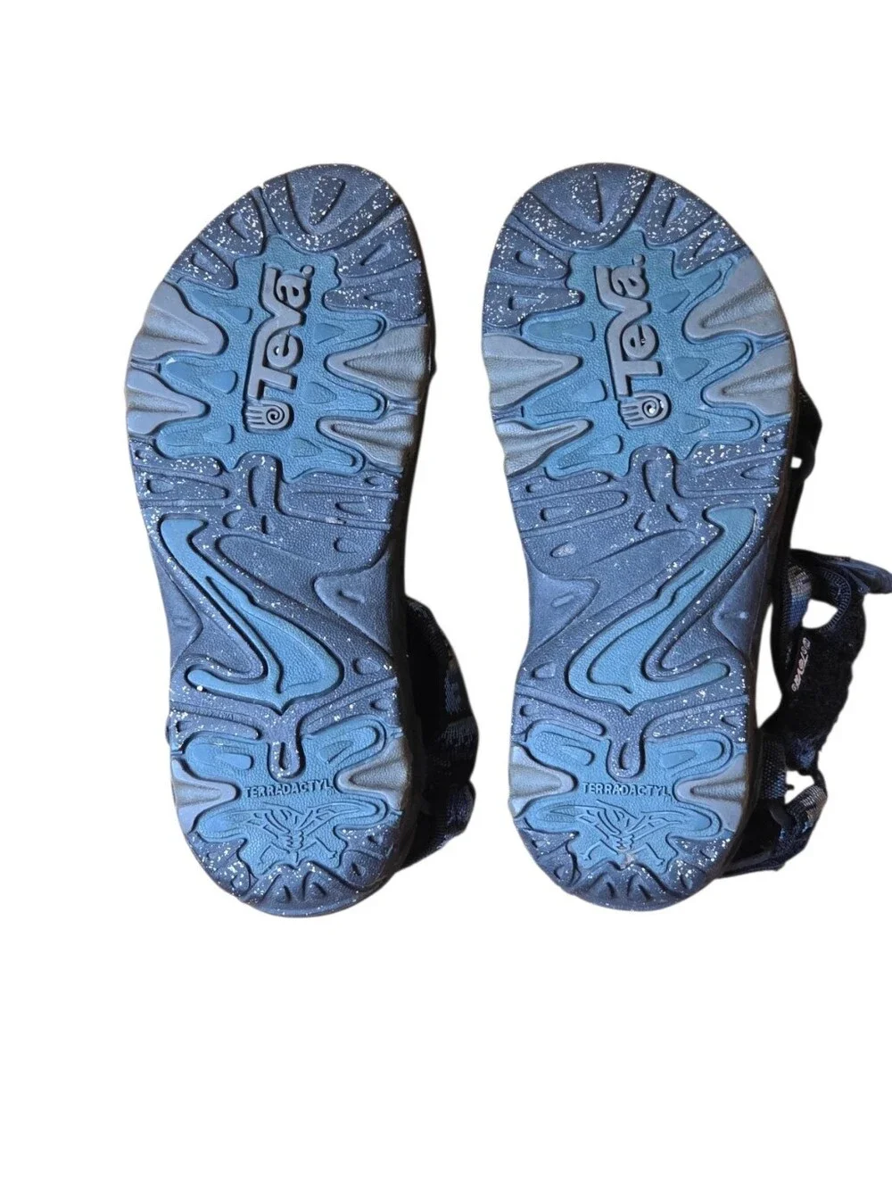 Teva Terradactyl Sport Sandals Blue Aztec Geo Strap Thick Tread Men's 9 Hiking